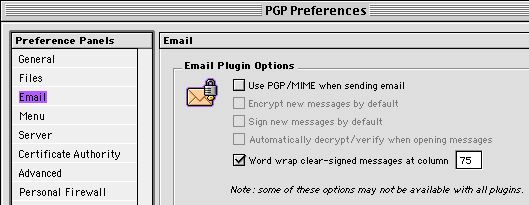 PGP Email Preferences